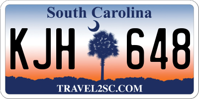 SC license plate KJH648