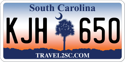 SC license plate KJH650