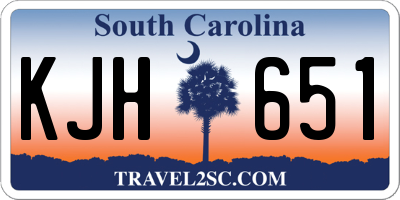 SC license plate KJH651