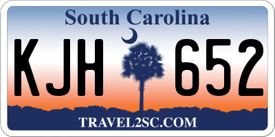 SC license plate KJH652