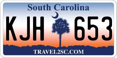 SC license plate KJH653