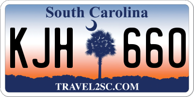 SC license plate KJH660
