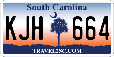 SC license plate KJH664