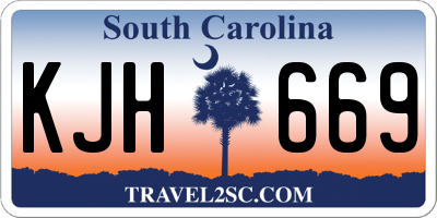 SC license plate KJH669