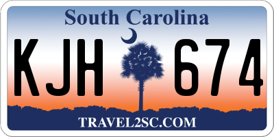 SC license plate KJH674