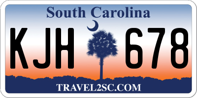 SC license plate KJH678