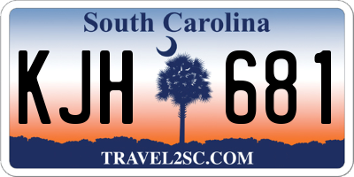 SC license plate KJH681