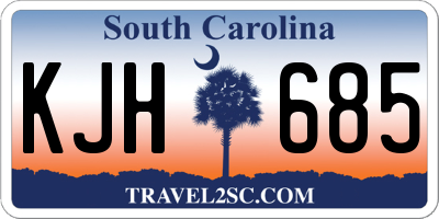 SC license plate KJH685