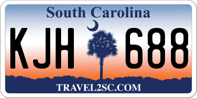 SC license plate KJH688