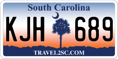 SC license plate KJH689