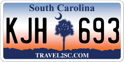SC license plate KJH693