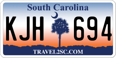 SC license plate KJH694