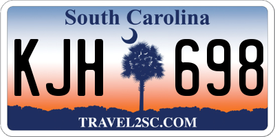 SC license plate KJH698