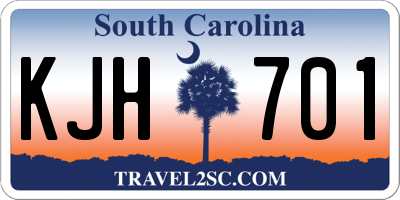 SC license plate KJH701
