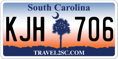 SC license plate KJH706