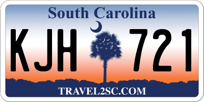 SC license plate KJH721