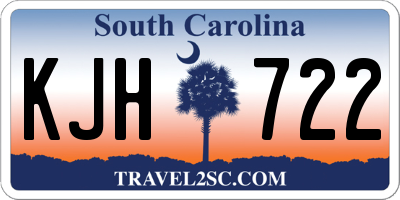 SC license plate KJH722