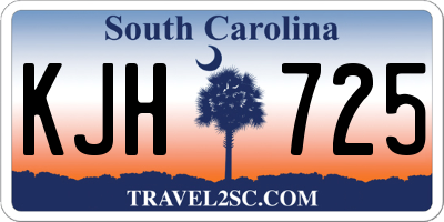 SC license plate KJH725