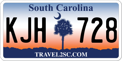 SC license plate KJH728