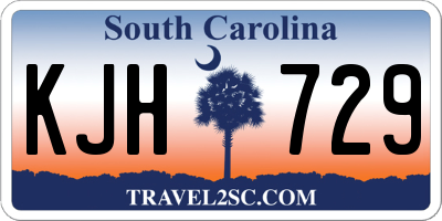 SC license plate KJH729