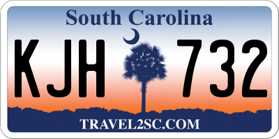SC license plate KJH732