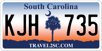 SC license plate KJH735