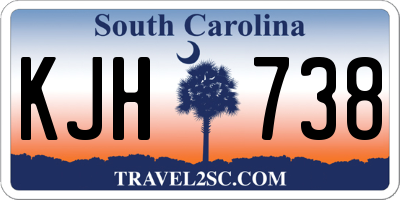 SC license plate KJH738