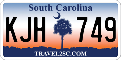 SC license plate KJH749