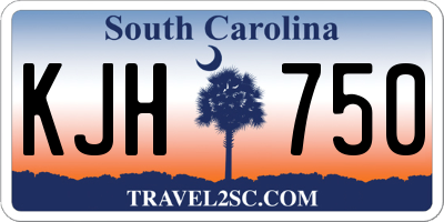 SC license plate KJH750