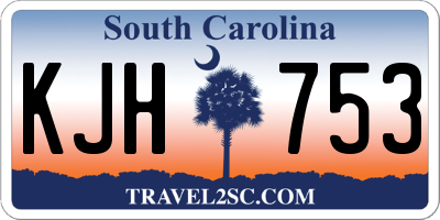 SC license plate KJH753