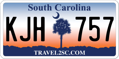 SC license plate KJH757