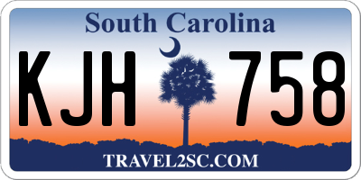SC license plate KJH758