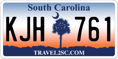 SC license plate KJH761