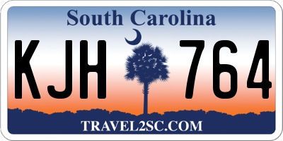 SC license plate KJH764