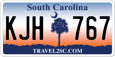 SC license plate KJH767