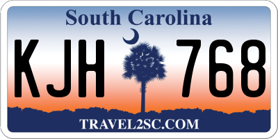 SC license plate KJH768