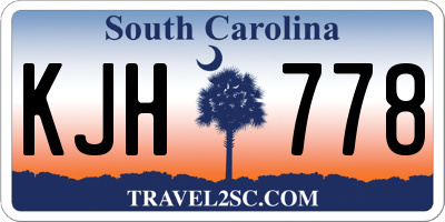 SC license plate KJH778
