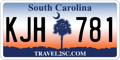 SC license plate KJH781