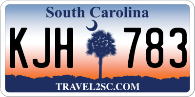 SC license plate KJH783