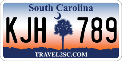 SC license plate KJH789