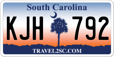 SC license plate KJH792