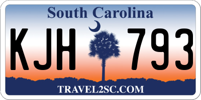 SC license plate KJH793