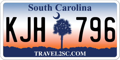 SC license plate KJH796