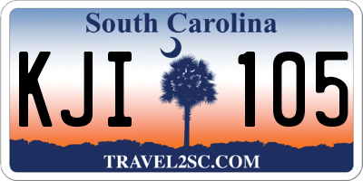 SC license plate KJI105