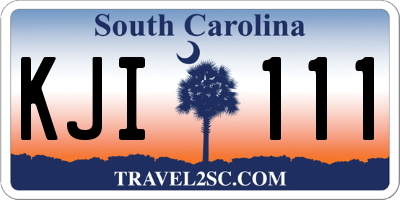 SC license plate KJI111