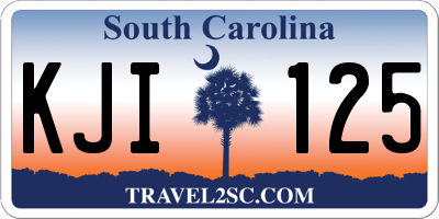 SC license plate KJI125