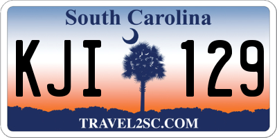 SC license plate KJI129