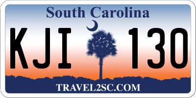 SC license plate KJI130
