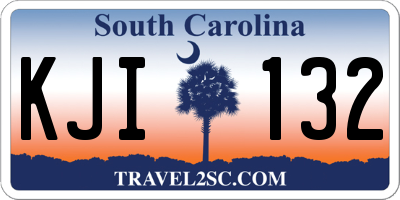 SC license plate KJI132