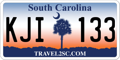 SC license plate KJI133